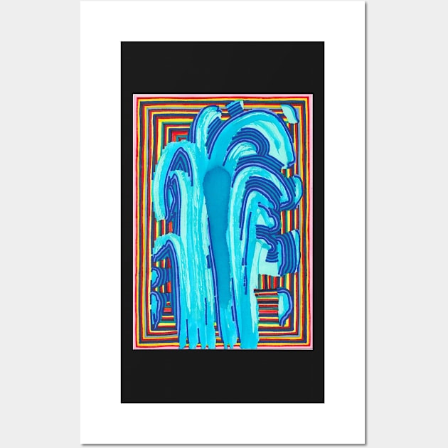 Abstract Fountain with Rainbows Wall Art by JaySnellingArt